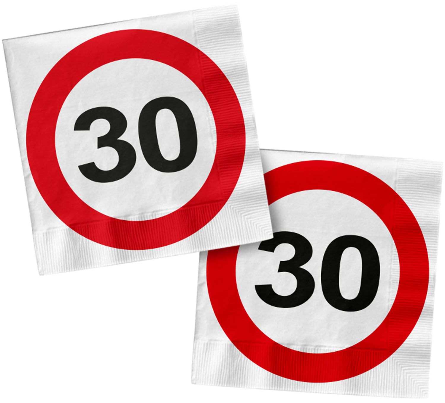 Servetten Verkeersbord 30