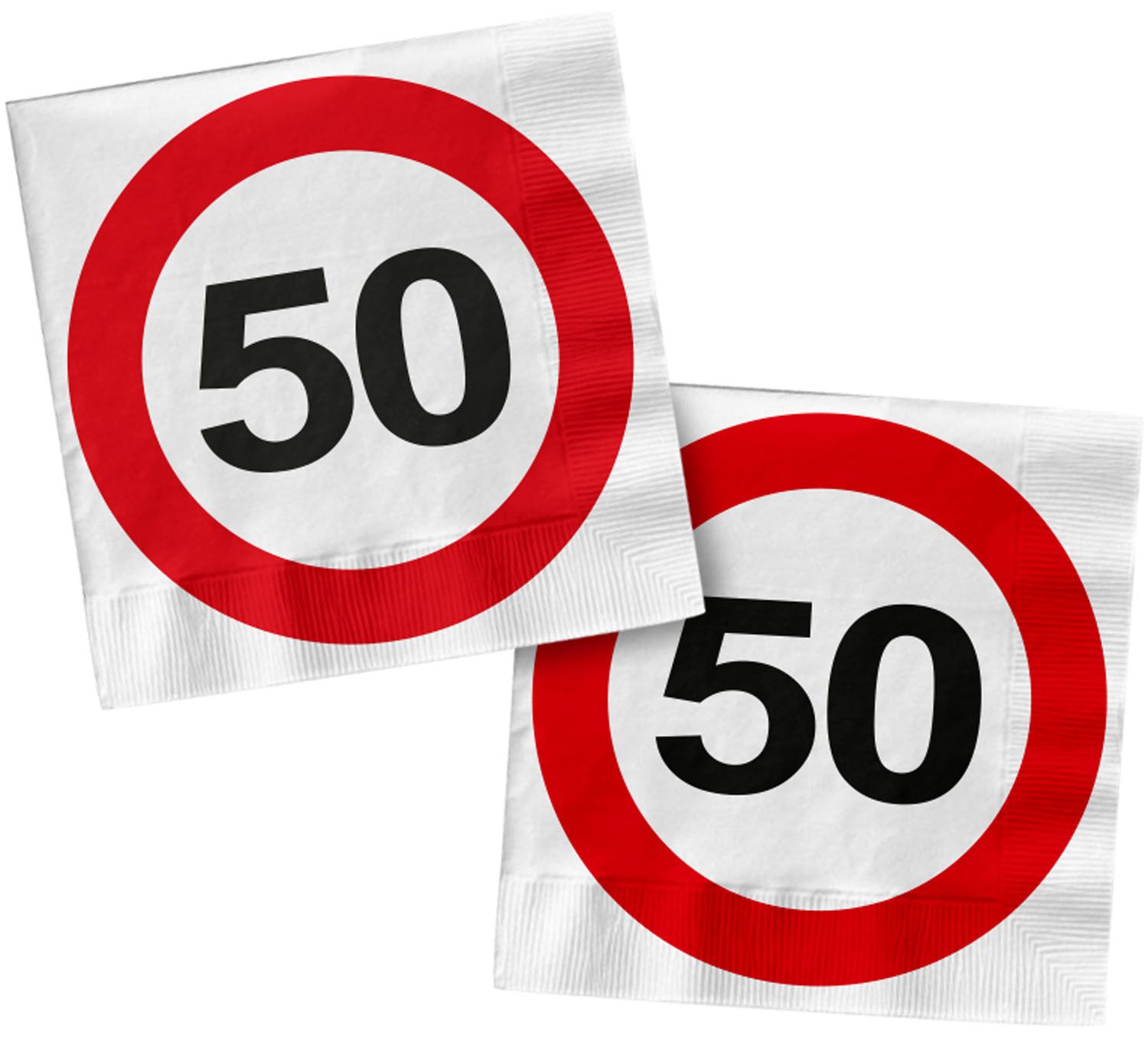 Servetten Verkeersbord 50