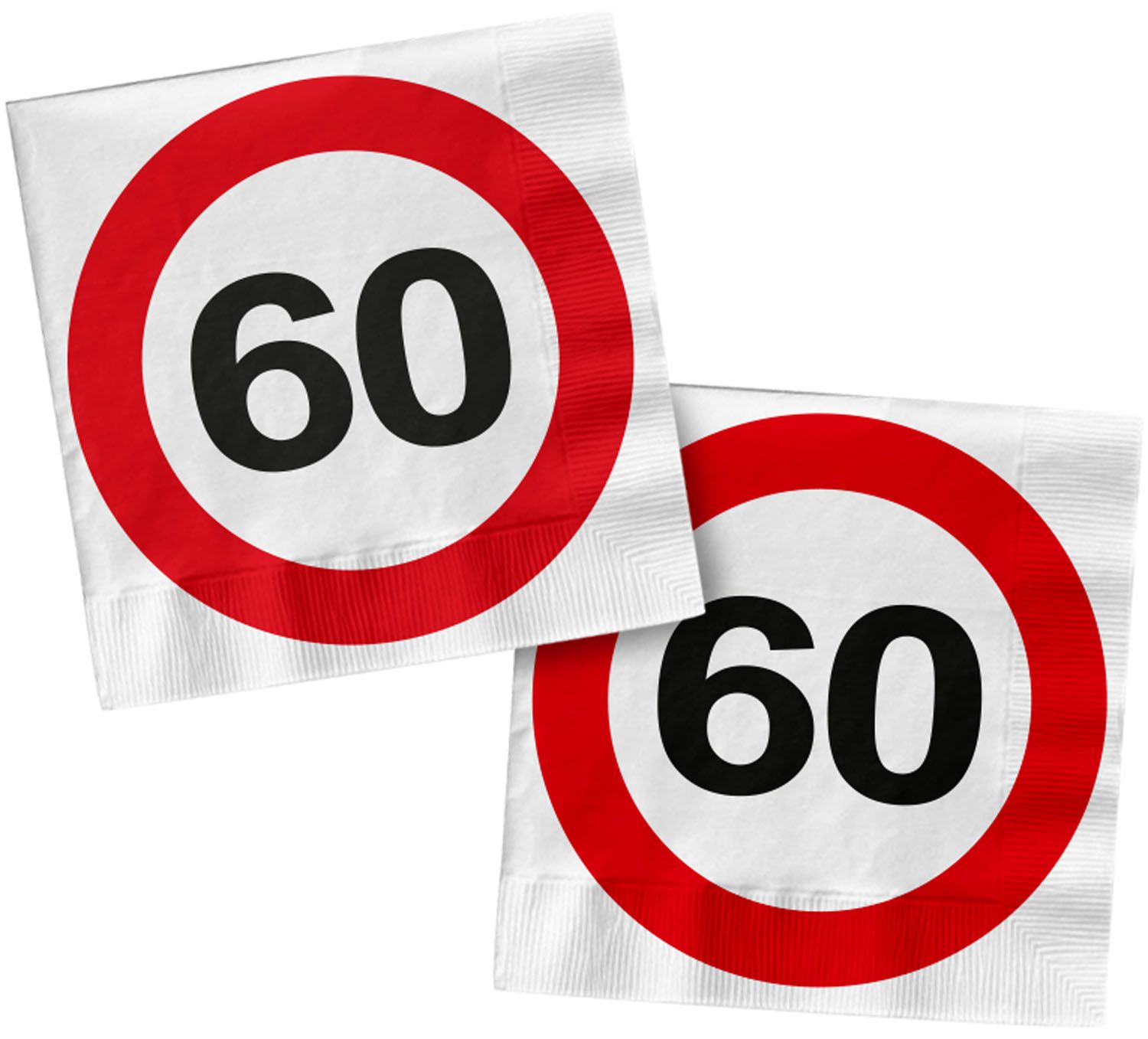 Servetten Verkeersbord 60