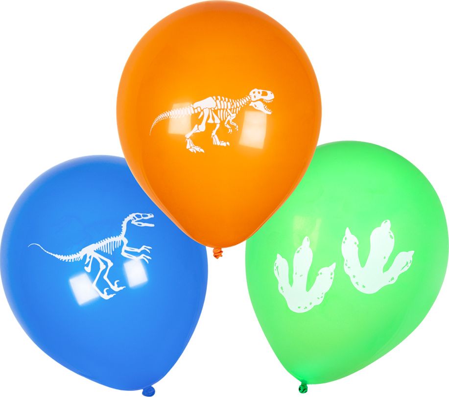 Set van 6 Latex Ballonnen T-Rex Dino