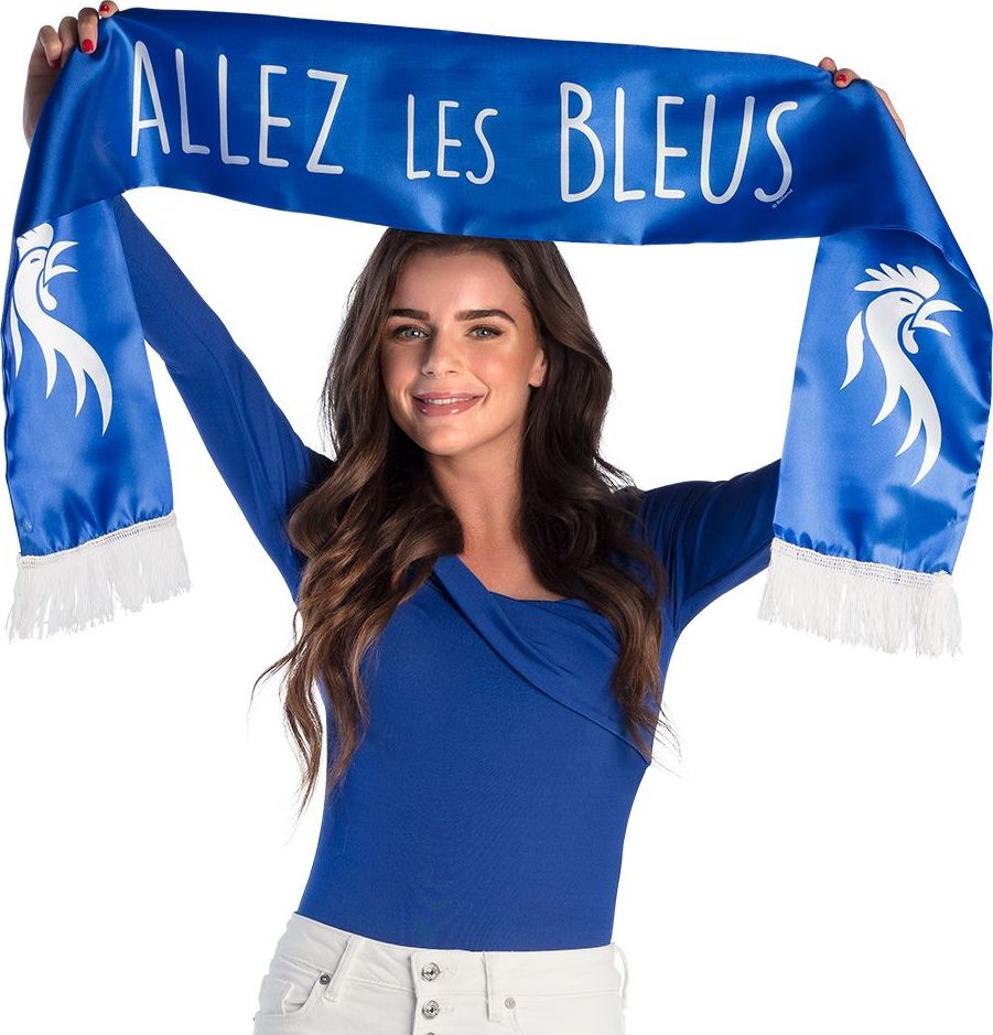 Sjaal 'Allez les Bleus' Polyester Blauw