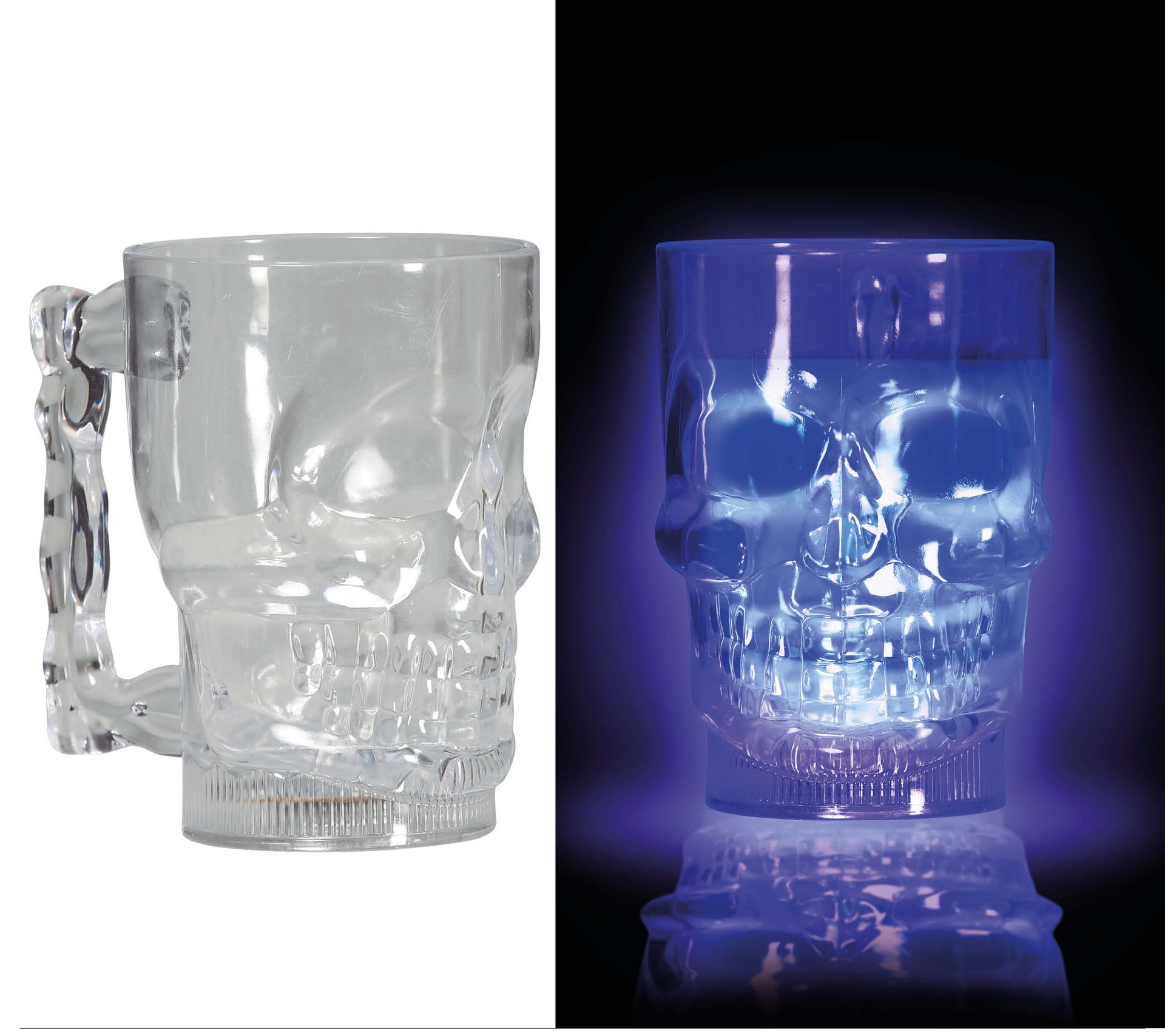 Skelet mok met licht 700 ml halloween