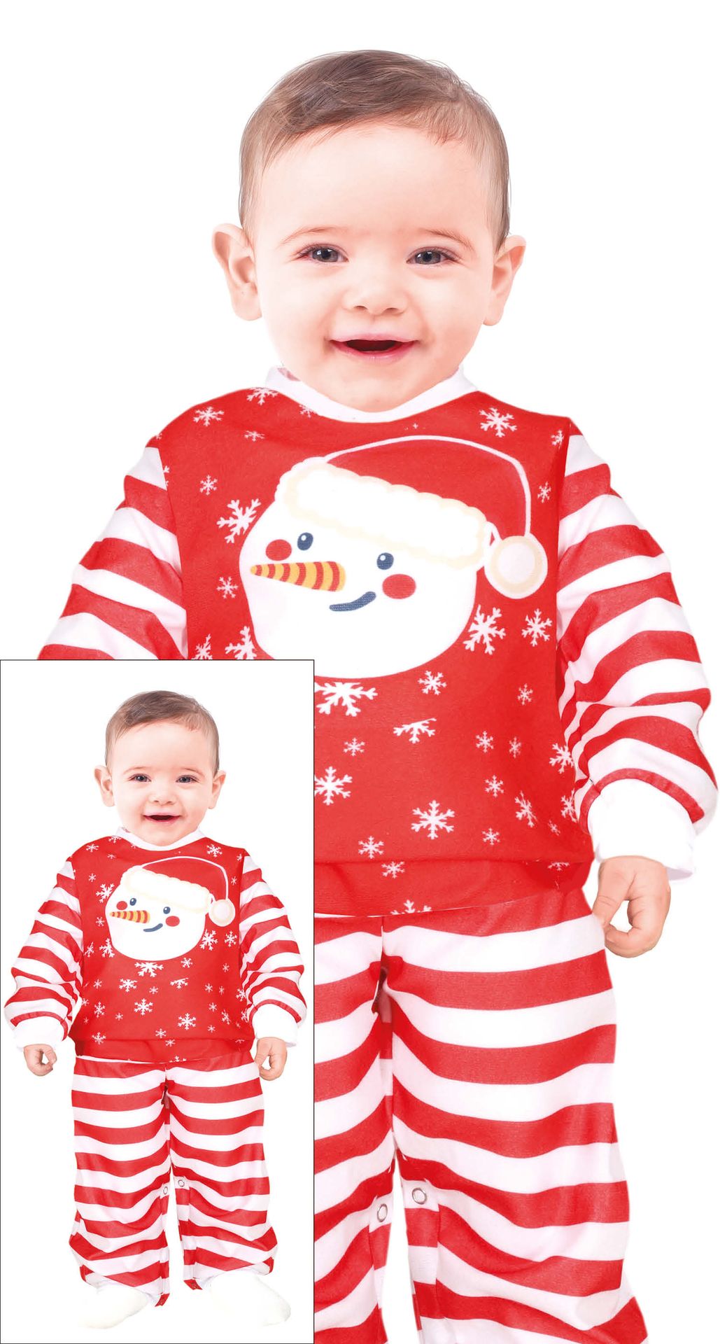 Sneeuwpop kerst pyjama baby