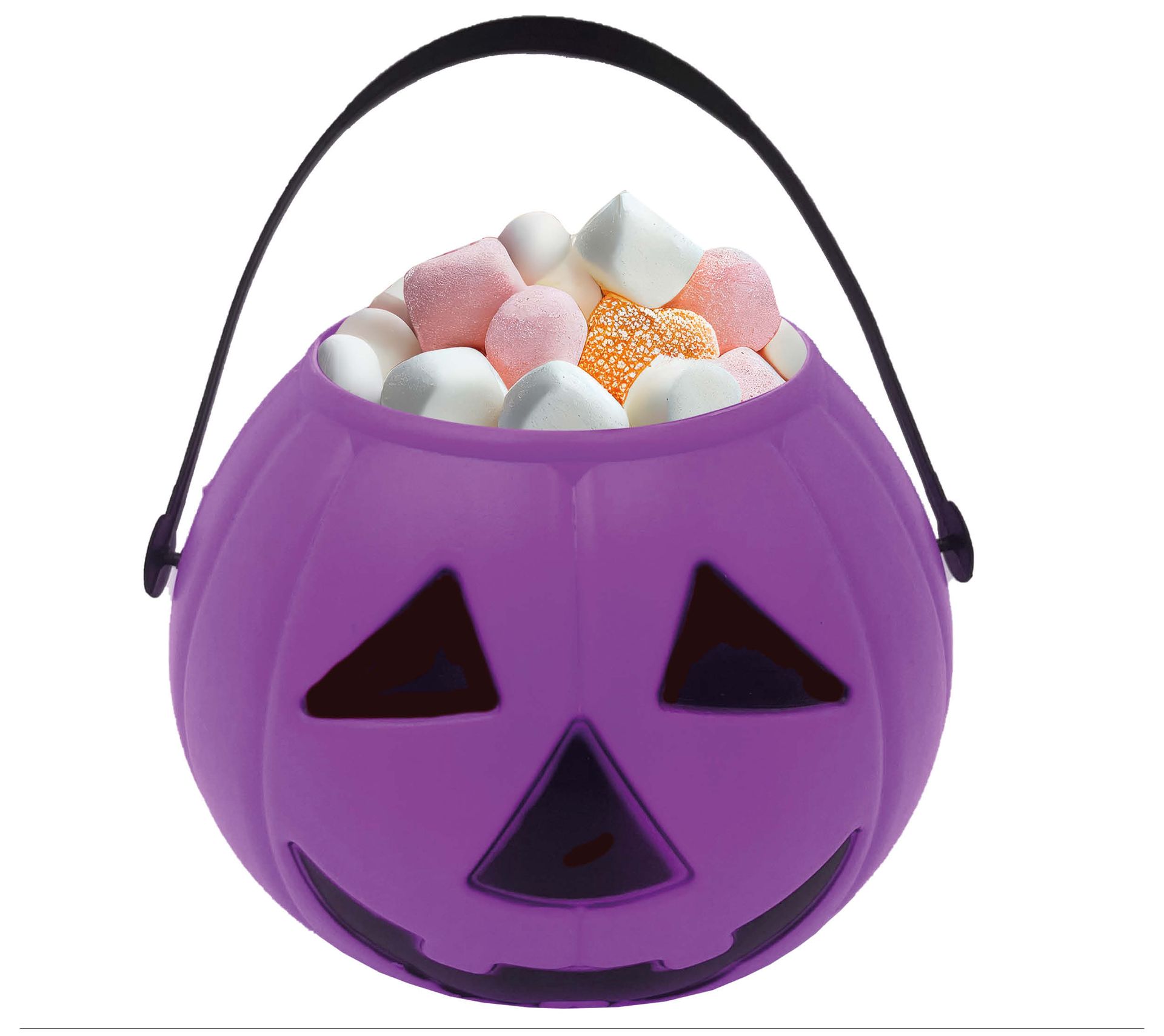 Snoepemmer pompoen paars 15 cm halloween