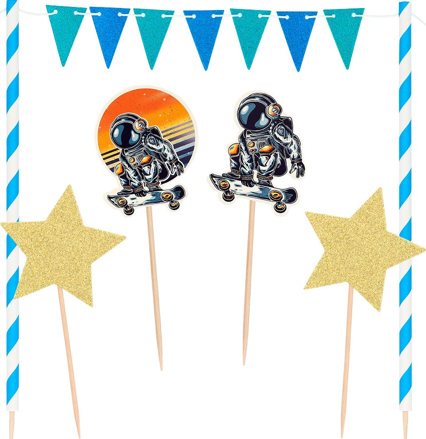 Space Party Taartdecoratie Kit