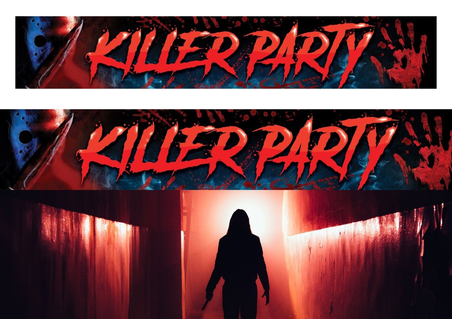 Spandoek 'Killer Party' 290 x 50 cm halloween