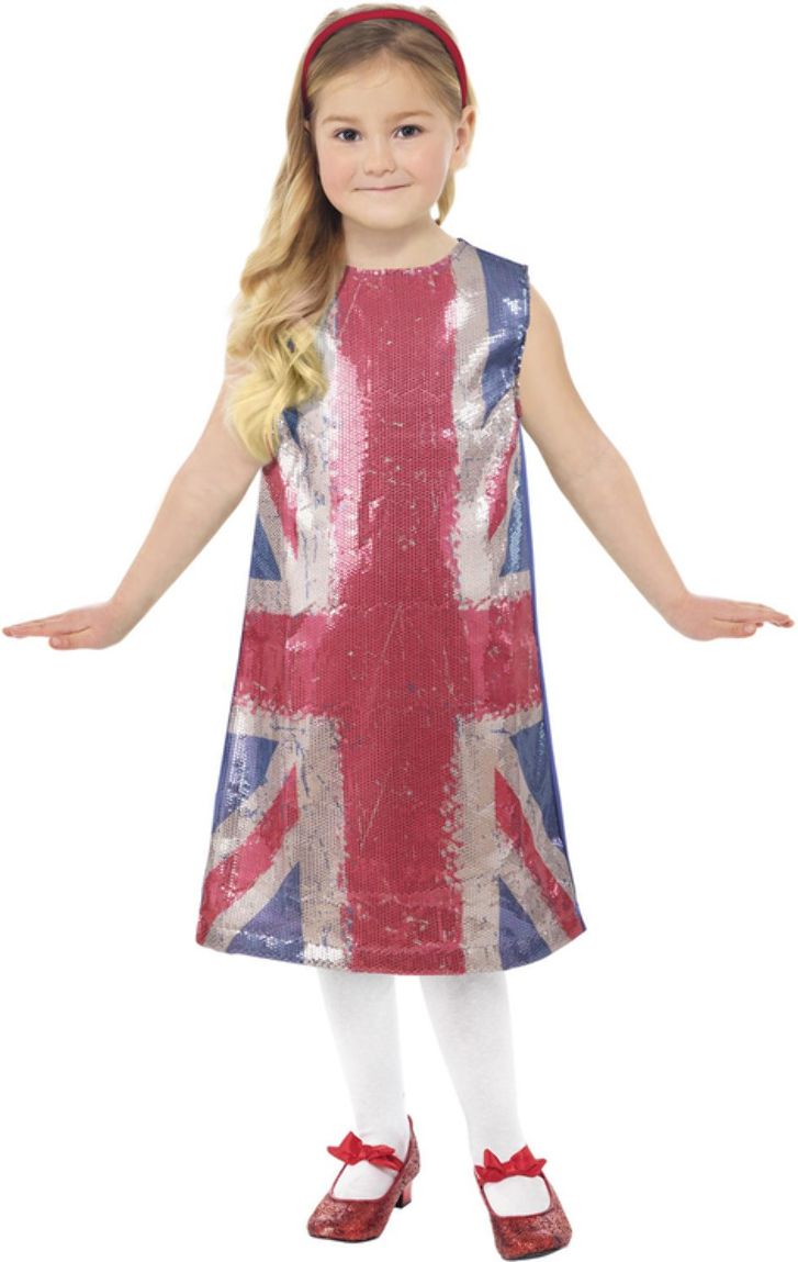 Spice Girls Jurkje Glitters Meisjes UK vlag