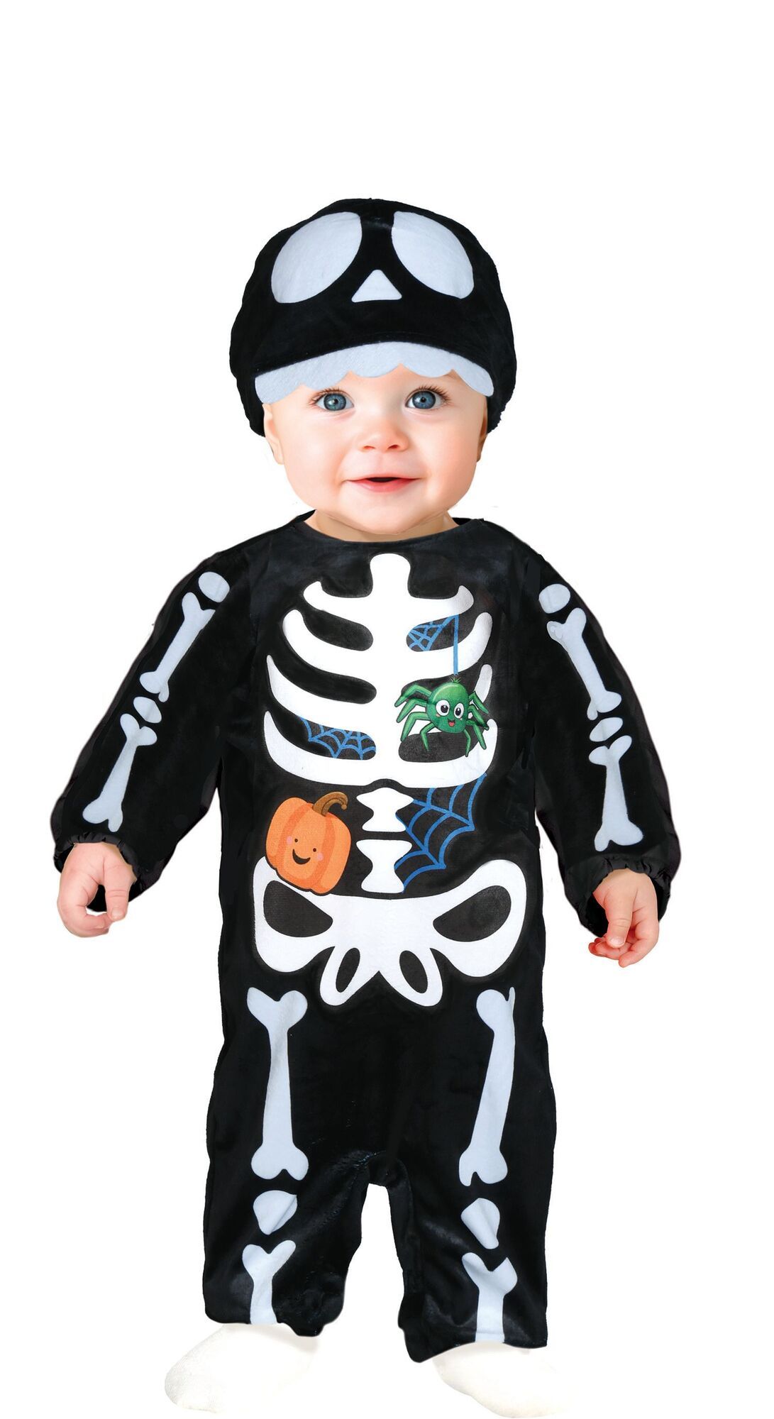 Spinnenweb skelet kostuum halloween baby