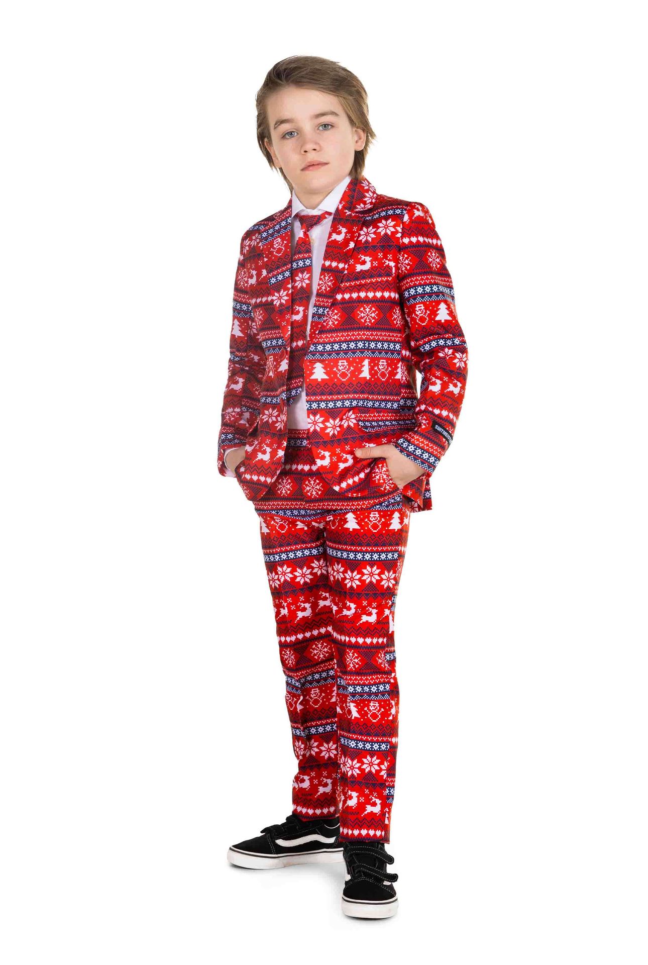 Suitmeister Boys' Pak Nordic Pixel Rood