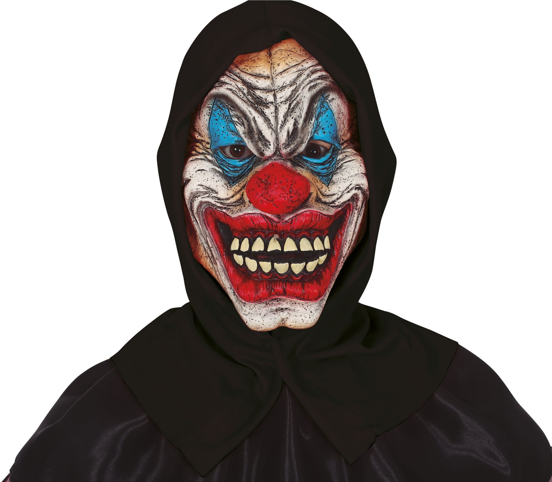 Terror clown masker met kap