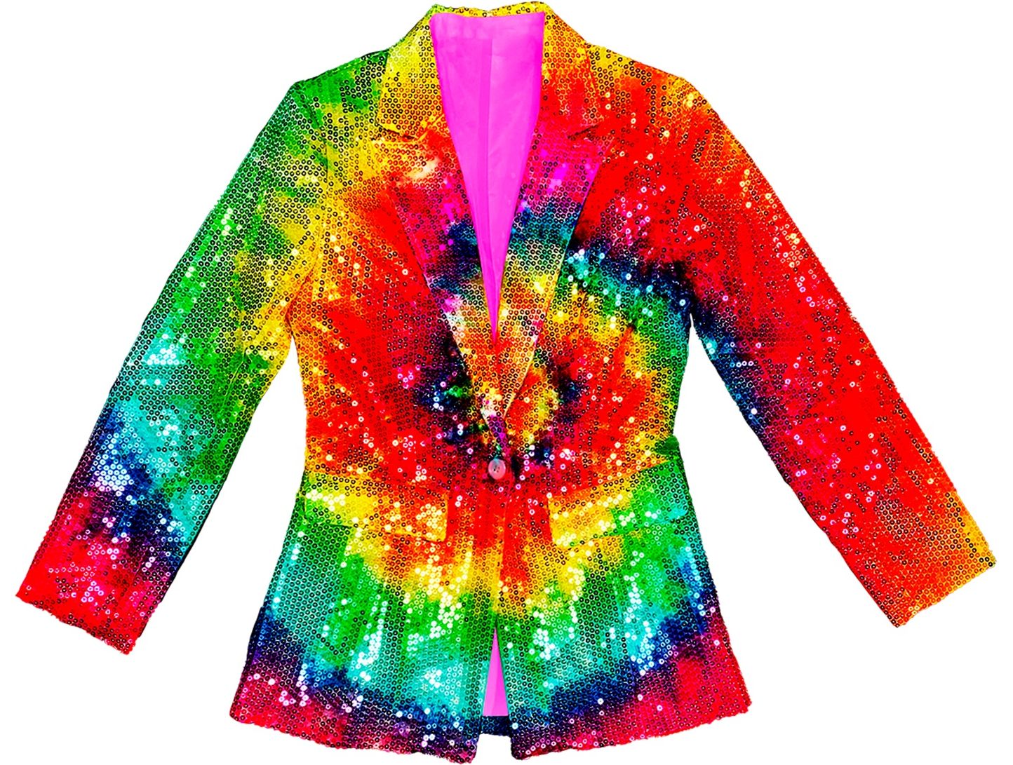 Tie dye pailletten colbert vrouwen