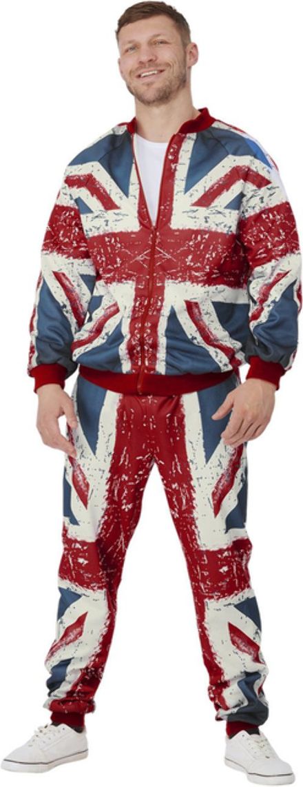 Union Jack Leisure Suit Mannen Rood en Blauw