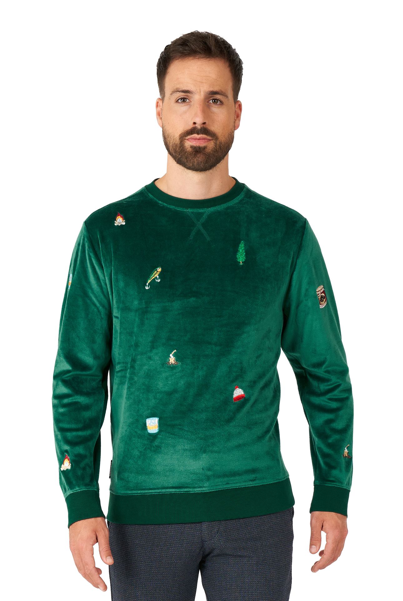 Velvet Green - Xmas Icons Sweater Heren Opposuits