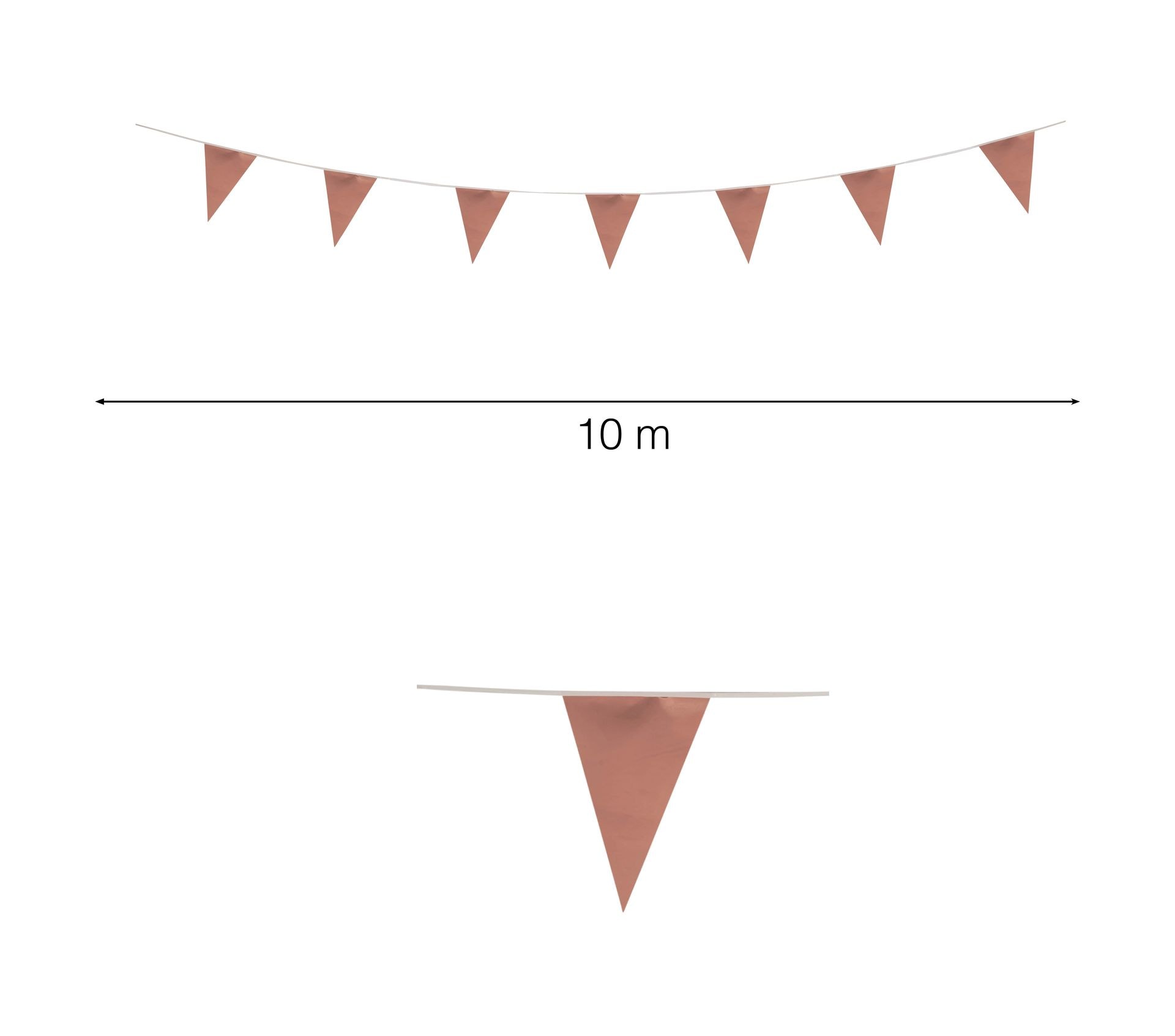 Vlaggetjeslijn roségoud 10 meter