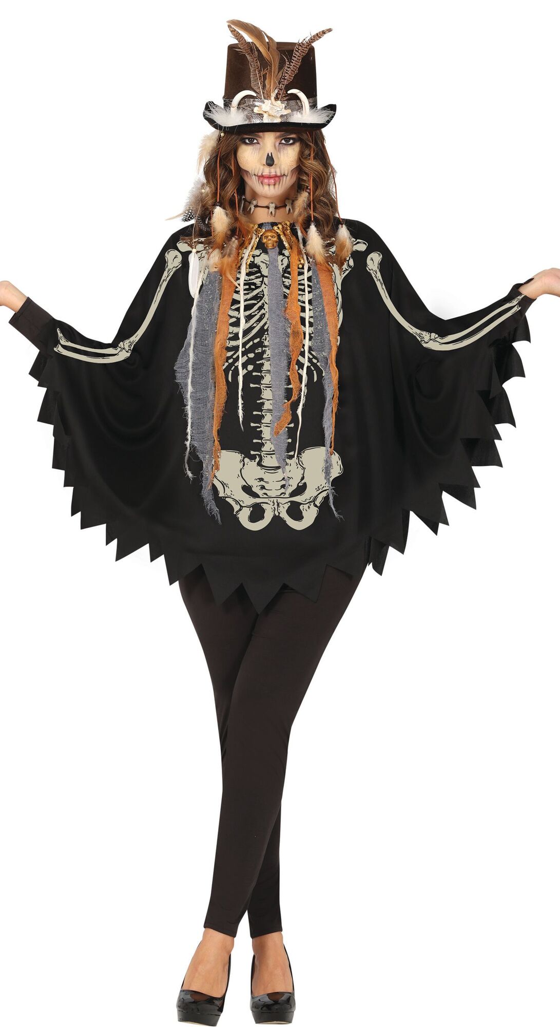 Voodoo priester poncho halloween dames