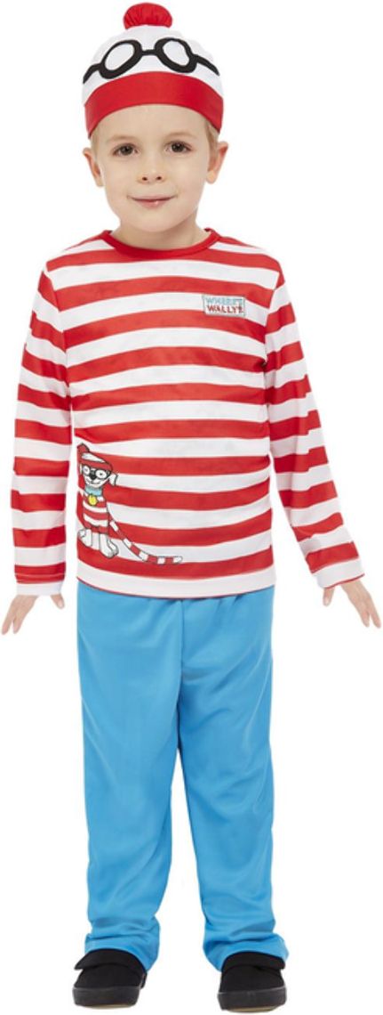 Where's Wally Jongens Pak Rood en Wit