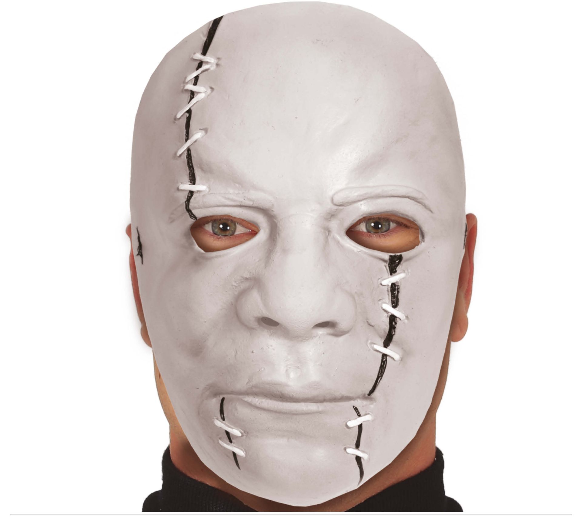 Wit gezicht met littekens masker halloween