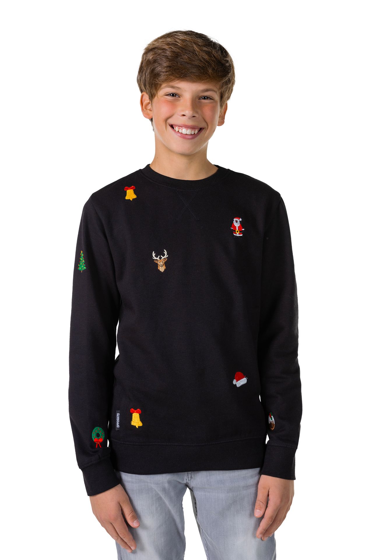 X-Mas Icons - Black Sweater Tiener Jongens Opposuits