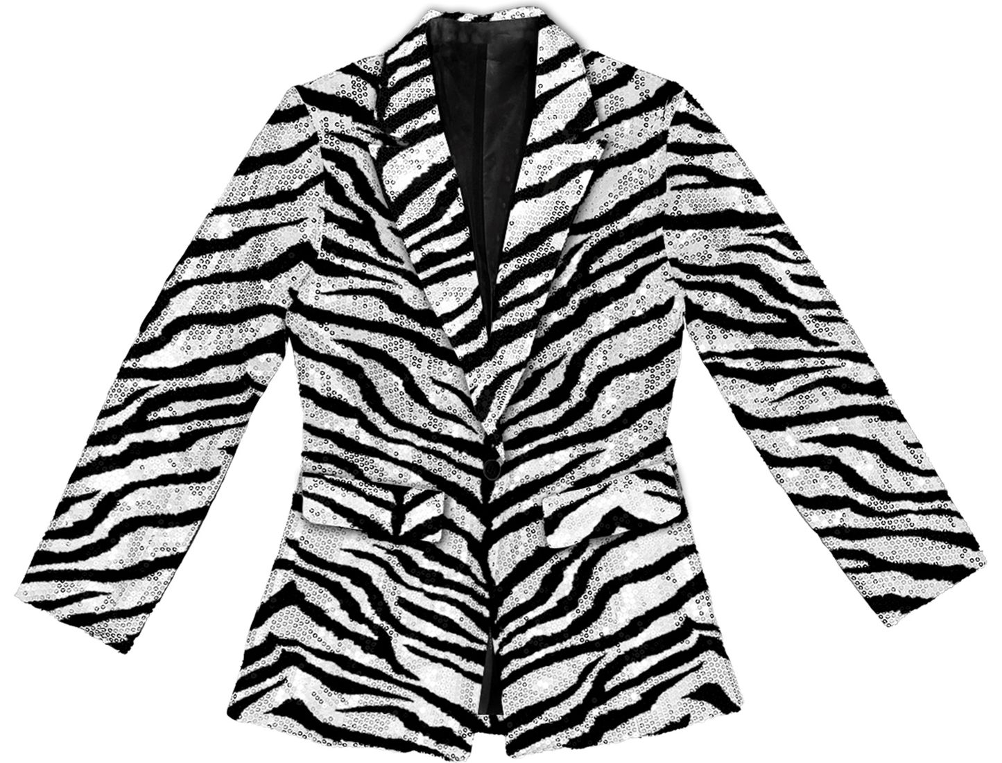 Zebraprint pailletten colbert vrouwen