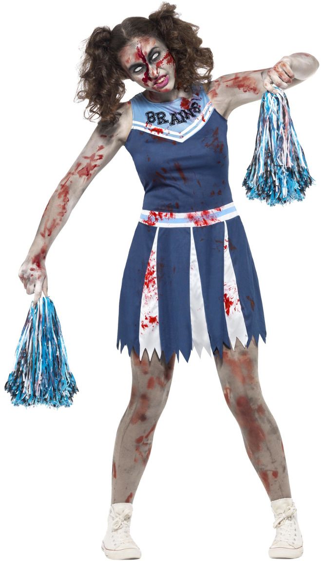 Zombie cheerleader outfit blauw