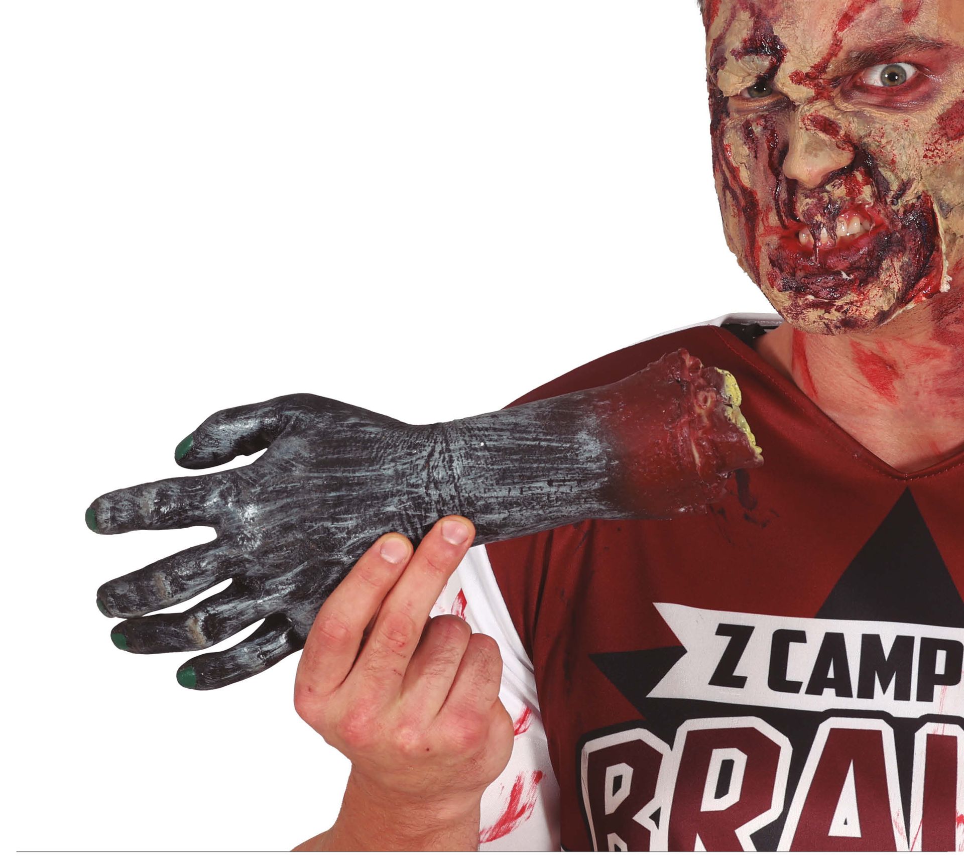 Zombie hand zwart 30 cm halloween