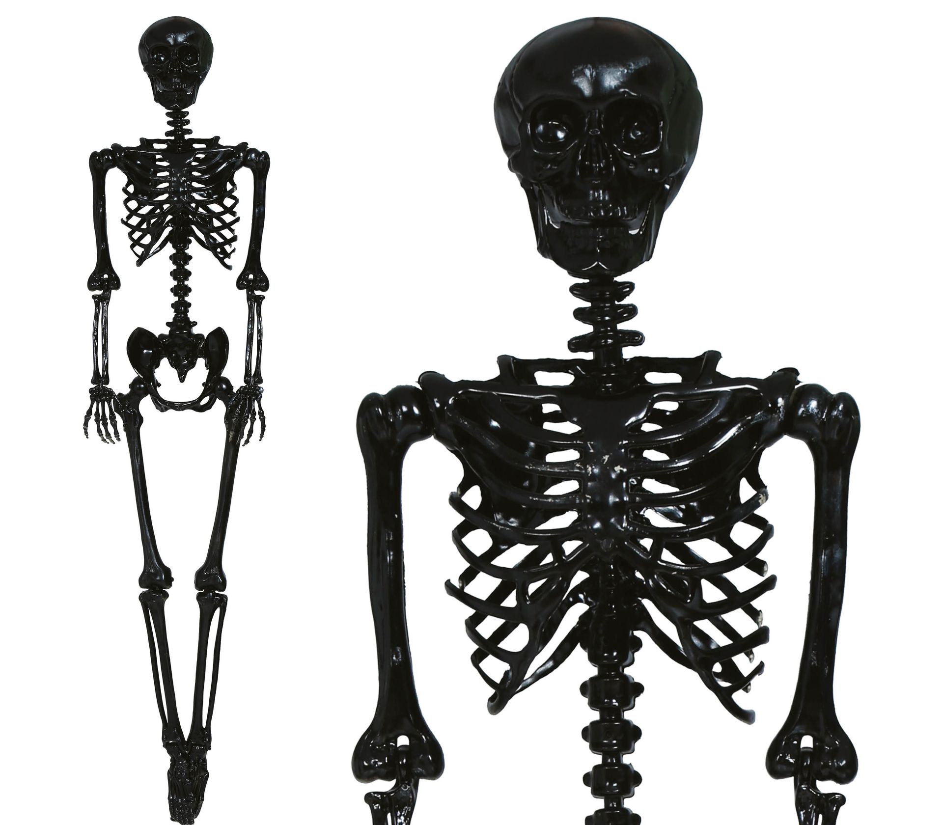 Zwart skelet decoratie 90 cm halloween