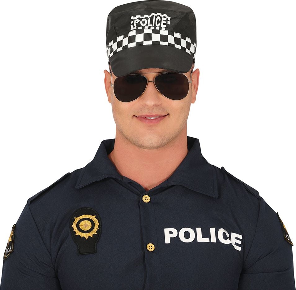 Zwarte politie cap