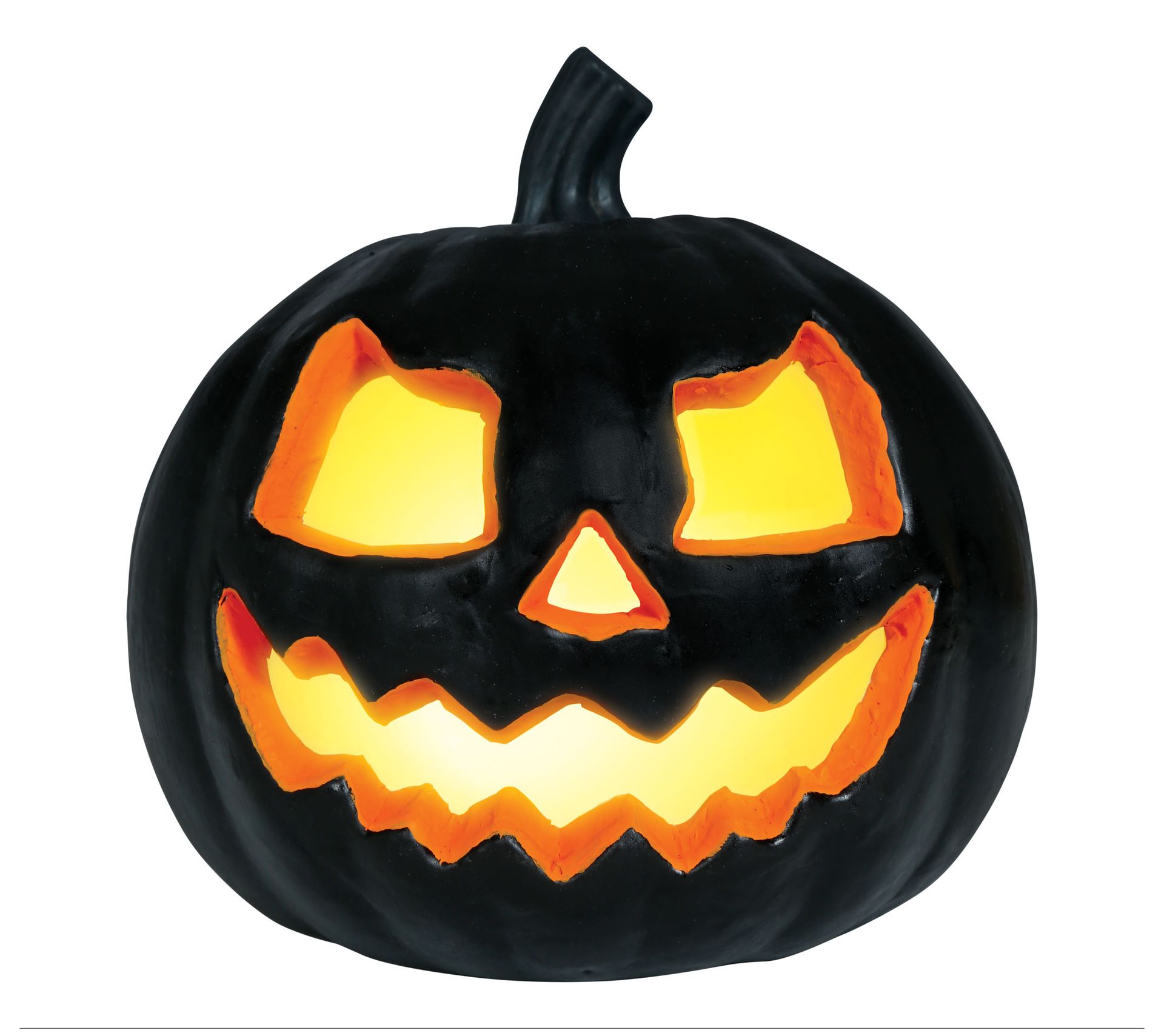 Zwarte pompoen schuim 20 cm halloween