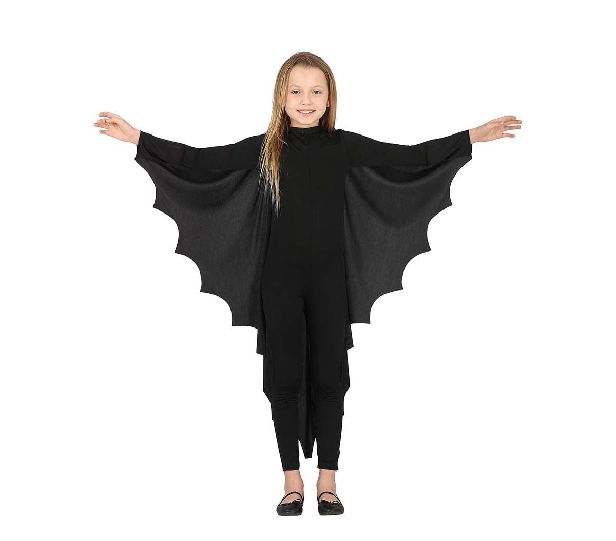 Zwarte vleermuis vleugels cape kind halloween